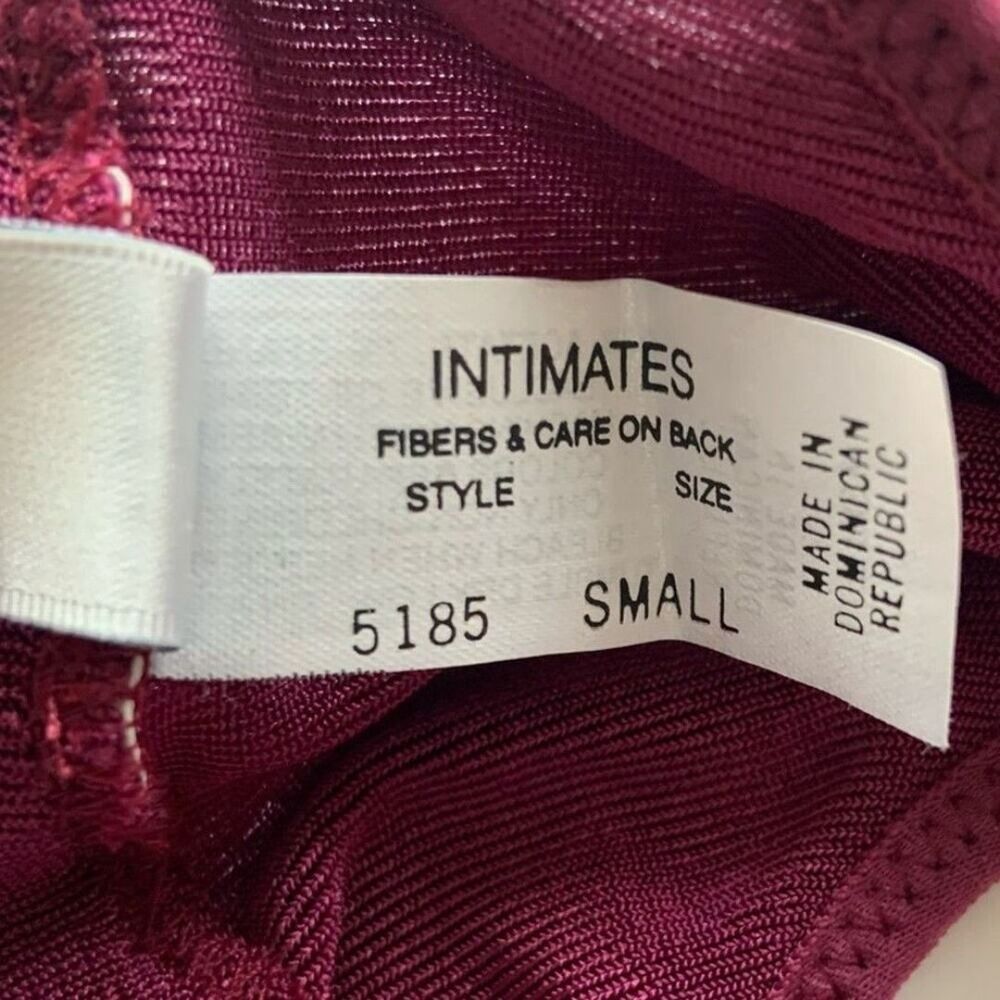Christian Dior Intimates Vintage Thong Underwear New with Tags Size Small Wine - Picture 9 of 12